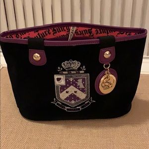 Juicy Couture Small Tote Black Velvet